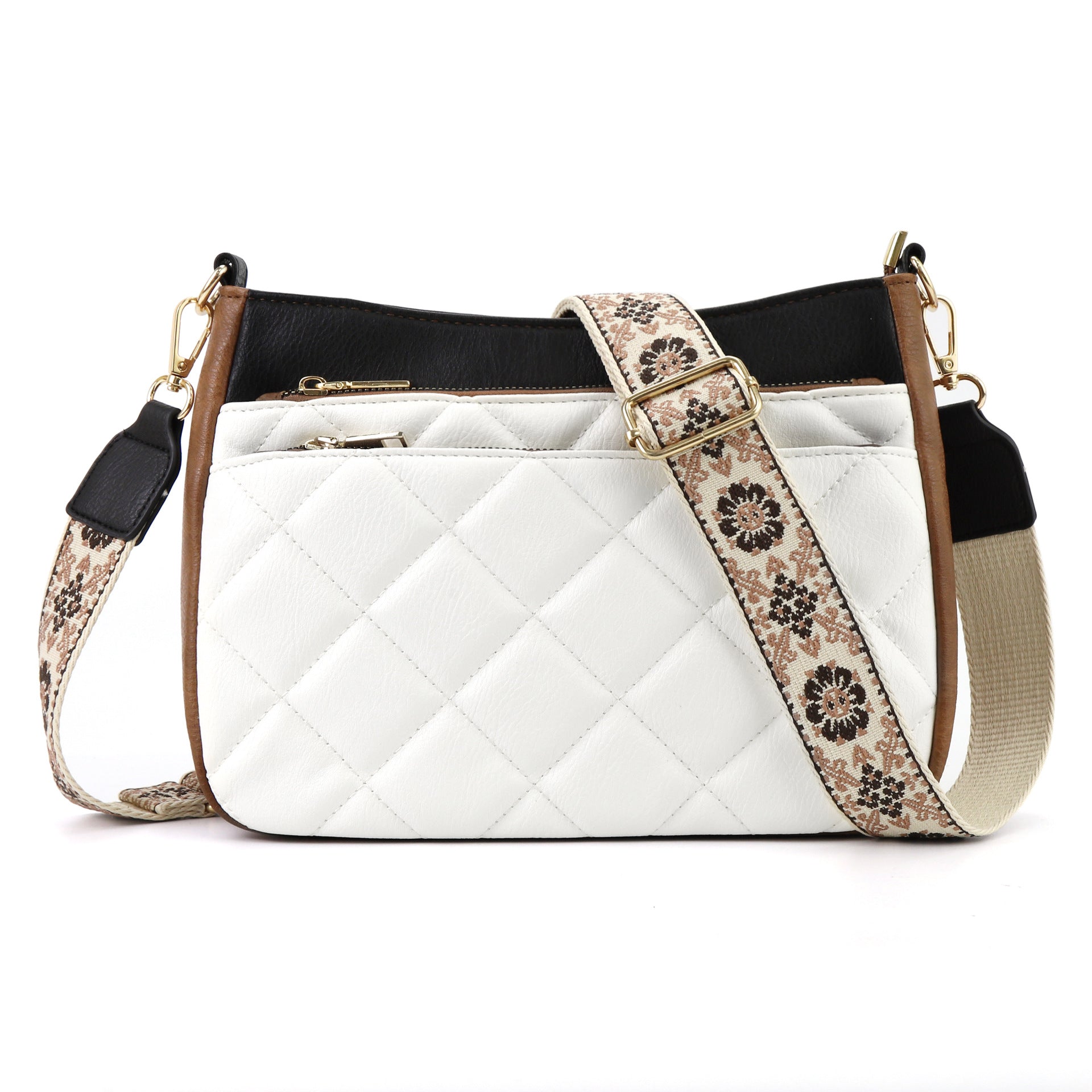 Wholesale Diamond Mesh Crossbody Multifunctional Bag with Detachable and Adjustable Webbing Shoulder Bags